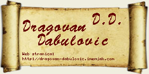 Dragovan Dabulović vizit kartica